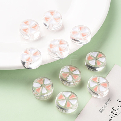 Transparent Enamel Acrylic Beads TACR-S155-005C-1