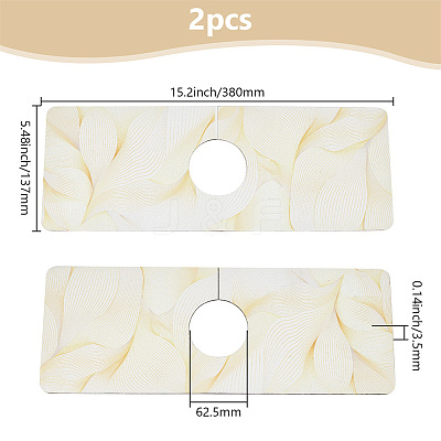 Rubber & Diatom Ooze Faucet Sink Mat AJEW-WH0314-383-1