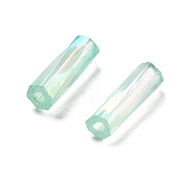 10G Ceylon Glass Twist Bugle Beads X-SEED-L012-01C-1
