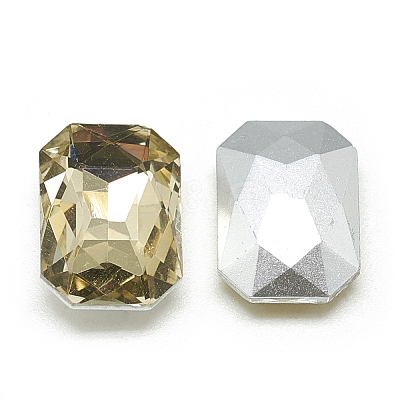 Pointed Back Glass Rhinestone Cabochons RGLA-T079-6x8mm-04-1