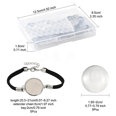 5Pcs Suede Bracelet Making MAK-FS0001-06-1