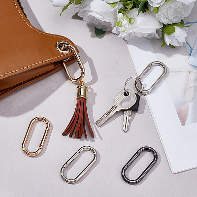 12Pcs 3 Colors Zinc Alloy Spring Gate Rings FIND-PH0059-73-1