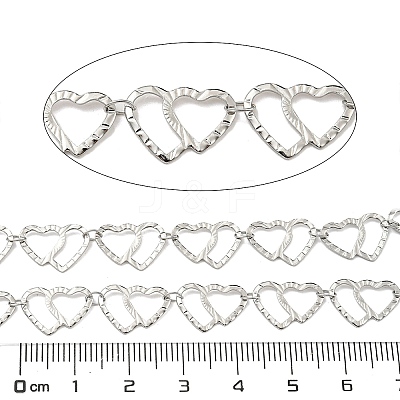 Tarnish Resistant 304 Stainless Steel Heart Link Chains CHS-E031-04P-1