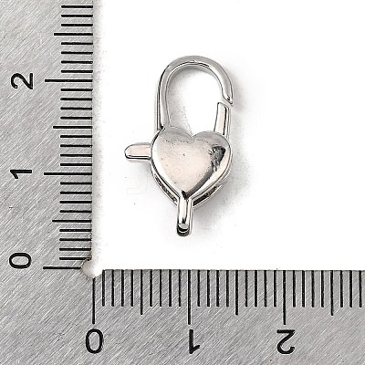 Brass Clear Cubic Zirconia Lobster Claw Clasps KK-Z078-46D-P-1