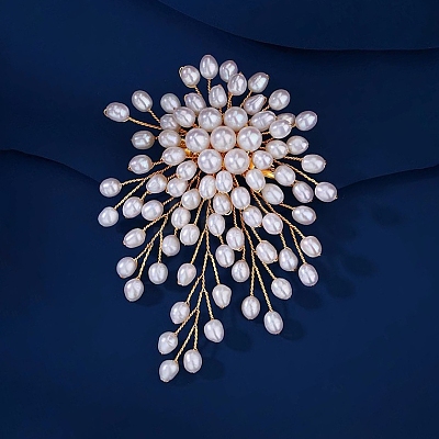 Flower Alloy Brooches for Backpack Clothes PW-WGD48A8-01-1