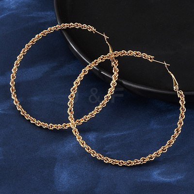 304 Stainless Steel Hoop Earrings EJEW-S250-02A-G-1