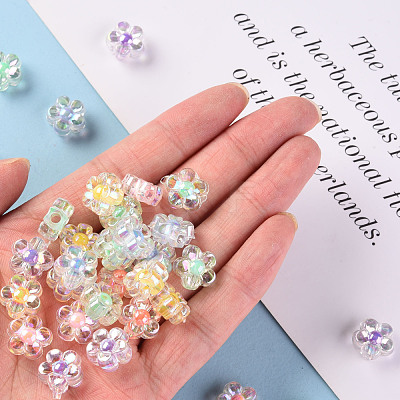 Transparent Acrylic Beads X-TACR-S152-06B-1