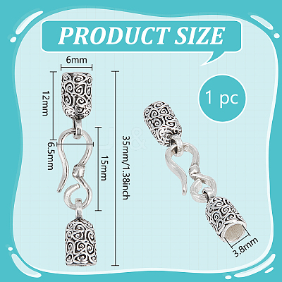 1Pc
S925 Sterling Silver Cord Ends STER-BC0001-02-1