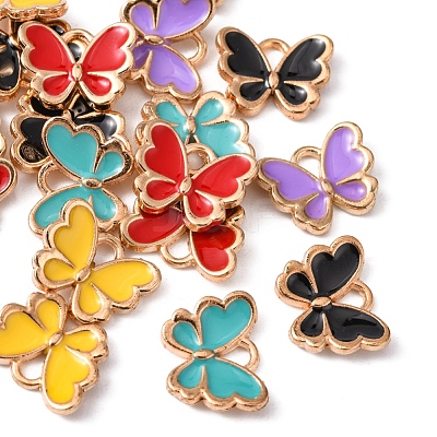 20Pcs 5 Colors Alloy Enamel Charms ENAM-YW0002-04-1