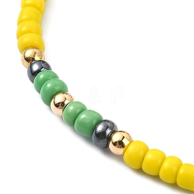 Glass Seed Braided Bead Bracelet for Women BJEW-JB09628-1