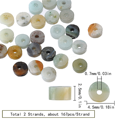 2 Strands Natural Flower Amazonite Beads Strands G-SC0002-72A-1