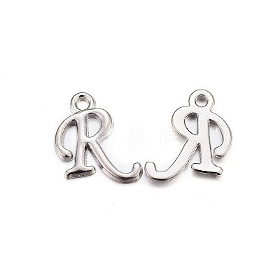 Platinum Plated Alloy Letter Pendants LS-X-PALLOY-J718-01P-R-1