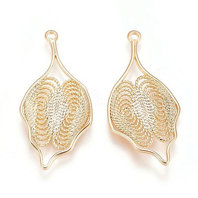 Brass Pendants KK-E760-09G-NF-1
