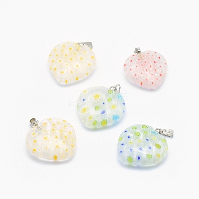 Handmade Millefiori Glass Pendants LAMP-O016-05-1