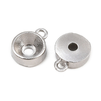 304 Stainless Steel Charm Rhinestone Settings SA-CBAC865-01C-P-1