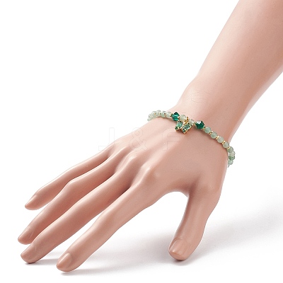 5Pcs 5 Style Natural Mixed Gemstone & Glass Beaded Stretch Bracelets Set BJEW-JB08881-1
