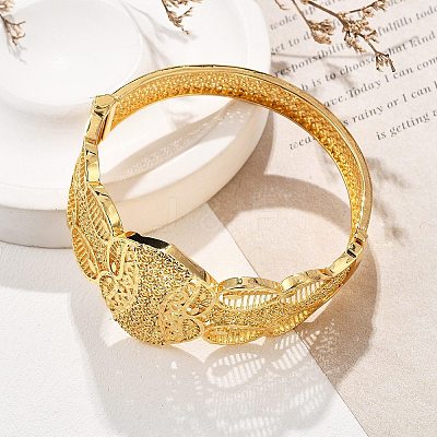 Brass Bangles for Women BJEW-D313-05G-1