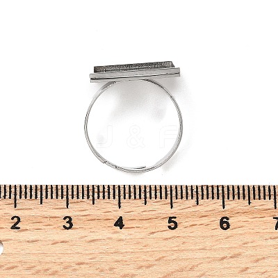 304 Stainless Steel Adjustable Ring Settings STAS-D374-02P-03-1