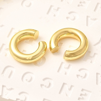 Rack Plating Brass Ring Cuff Earrings for Women EJEW-H135-01G-02-1