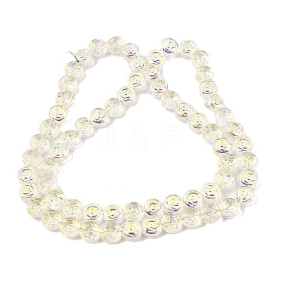 Electroplate Baking Paint Transparent Glass Beads Strands GL-CBA2ED2-05F-1