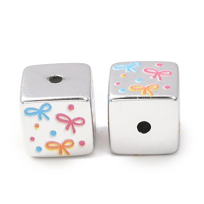 Printed Plating Acrylic Beads AC-CBA655C-17C-1