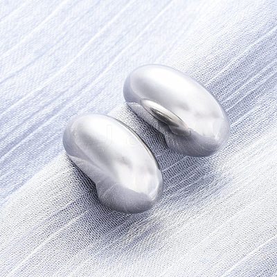 Oval Brass Stud Earrings EJEW-Q015-20B-P-1