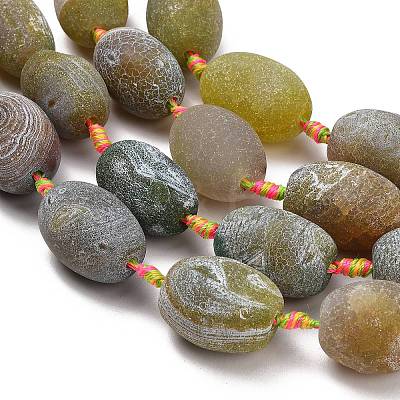Natural Weathered Agate Beads Strands G-A321-M02-01-1