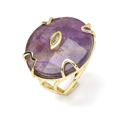 Natural Amethyst Cuff Rings GG-CBA5FCC-02G-05-1