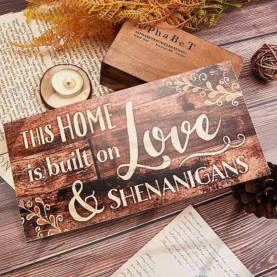 1Pc Natural Wood Hanging Wall Decorations for Front Door Home Decoration AJEW-CN0001-02G-1