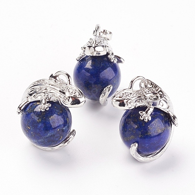 Natural Lapis Lazuli Pendants X-G-G713-I08-1