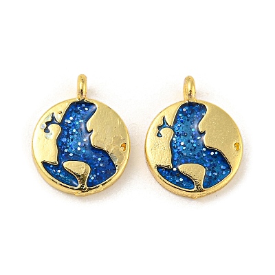 Rack Plating Brass Charms X-KK-R153-09G-1