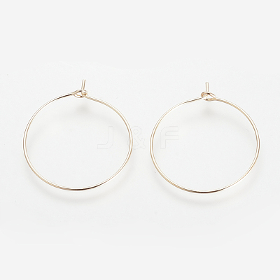 Brass Hoop Earrings KK-S327-11KC-1