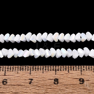 Electroplate Opaque Glass Beads Strands LS-EGLA-Q139-01A-C01-1