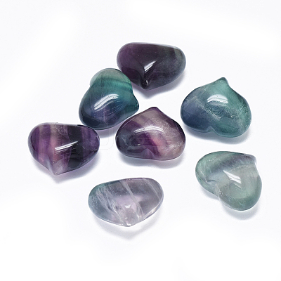 Natural Fluorite Heart Love Stone G-F637-11D-1