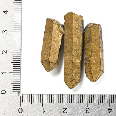 Electroplated Natural Quartz Crystal Graduated Beads Strands G-P315-A17-1