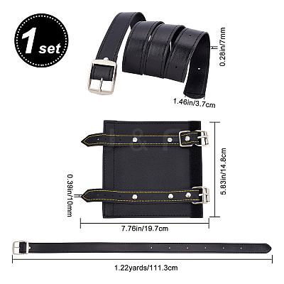 Imitation Leather Basic Leather Dagger Holder AJEW-WH0258-345B-1