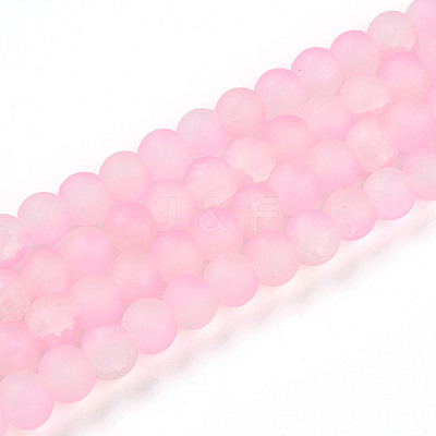 Crackle Glass Beads Strands GLAA-N009-6mm-02-1