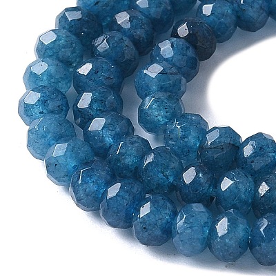 Dyed Natural Malaysia Jade Rondelle Beads Strands X-G-E316-2x4mm-54-1