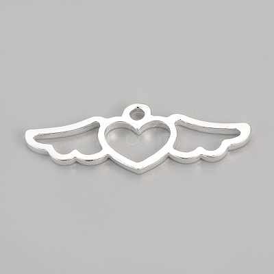 Rack Plating Alloy Open Back Bezel Pendants X-PALLOY-R099-34S-FF-1