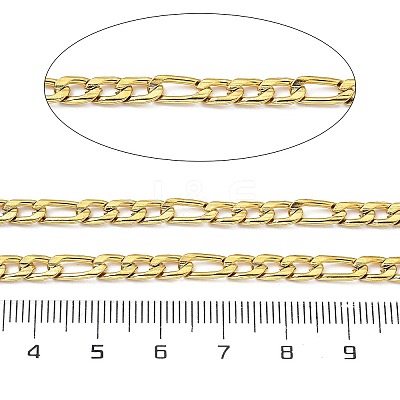 Ion Plating(IP) 304 Stainless Steel Figaro Chains CHS-L019-08G-1