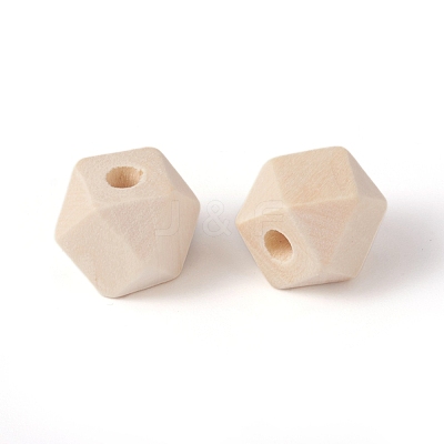 Natural Unfinished Wood Beads WOOD-E010-01B-1