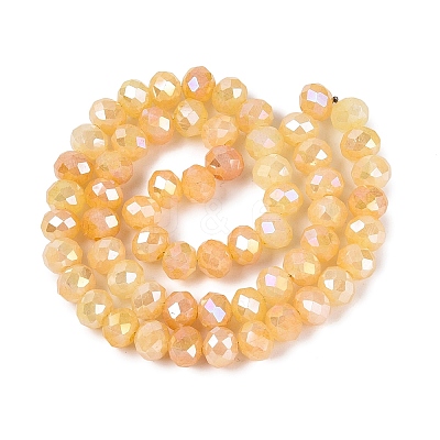 Electroplate Crackle Imitation Jade Glass Beads Strands LS-EGLA-Q131-02C-07-1