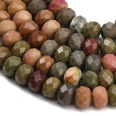 Faceted Dyed Natural White Jade Beads Strands GG-CBAE966-01B-G-1
