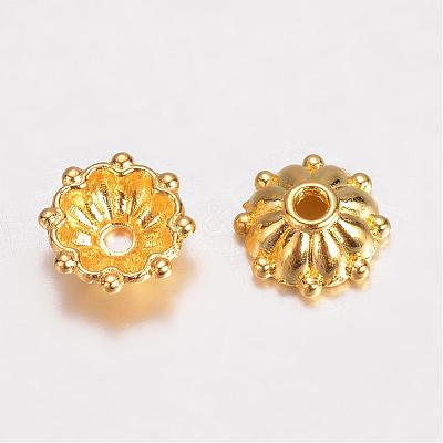 Alloy Fancy Bead Caps PALLOY-D348-09G-1