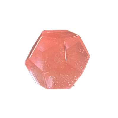 Synthetic Cherry Quartz Glass Polygon Figurines Statues for Home Desk Decorations PW-WG17072-13-1