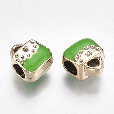 UV Plating Acrylic European Beads OACR-T005-100KC-1