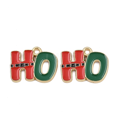 Christmas Themes Alloy Enamel Pendants ENAM-Z023-01G-05-1