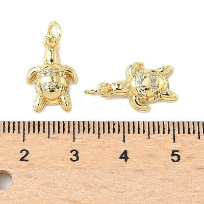 Brass Micro Pave Cubic Zirconia Pendants KK-I355-01G-02-1