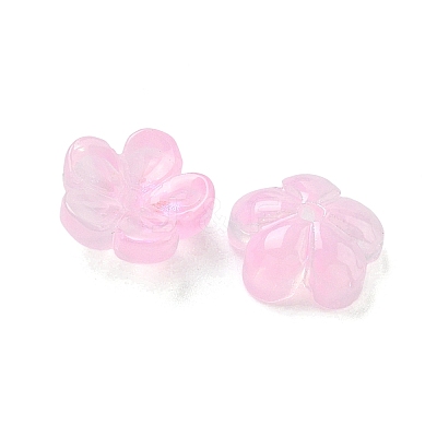 Dyed & Heated Glass Bead Caps GLAA-C042-01N-1