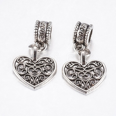 Tibetan Style Alloy European Dangle Charms PALLOY-F199-28AS-1